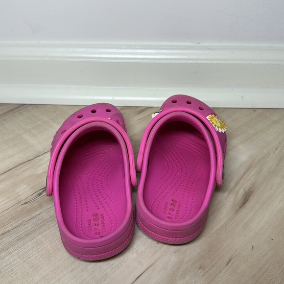 Crocs Pink Clogs kids size 10 - Picture 3 of 5